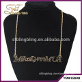 customize gold letter necklace chain pendant jewelry